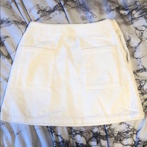 White mini skirt